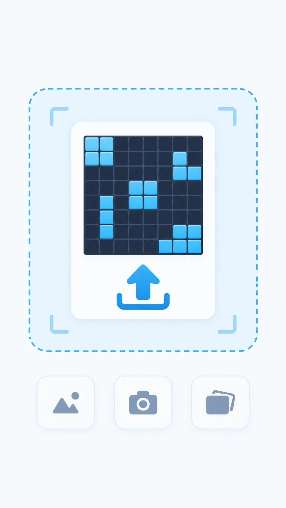 Illustration of a board screenshot being selected for upload